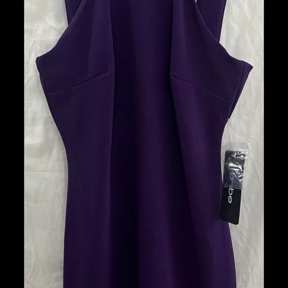 Bebe Dress Women’s XS Purple Mock Neck Strappy Crepe Dress NWT - Picture 7 of 7